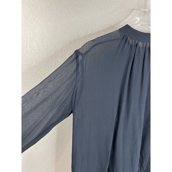 Greylin Blouse S Sheer Classy Classic Preppy Capsule Quiet Luxury Career Work - Picture 5 of 13